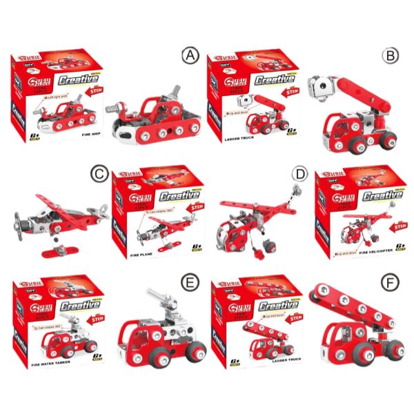 Metal Fire Blocks Red CDU 6 Assorted 12 PC - Image 3