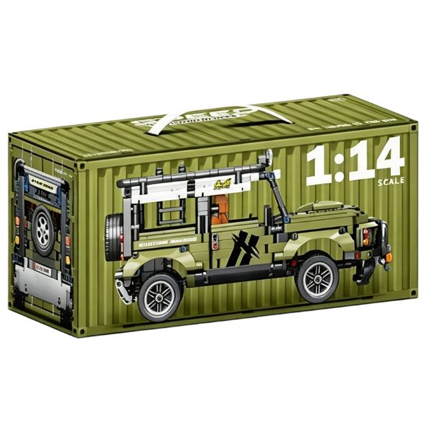 Building Blocks Pull-Back Car Green 768 PC - Image 2