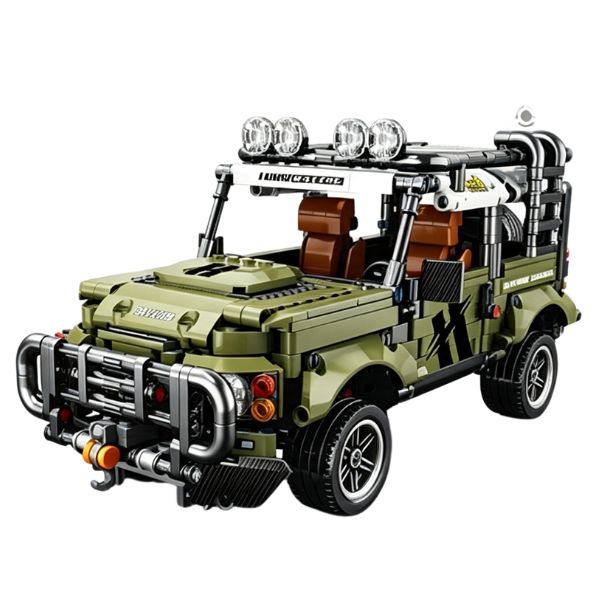 Building Blocks Pull-Back Car Green 768 PC - Image 3