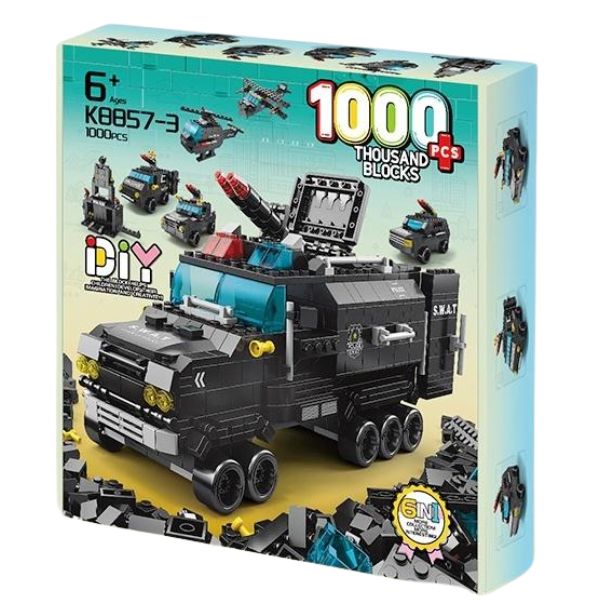 Building Blocks Police Car Set 1000 PC - Image 2