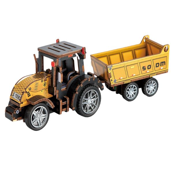 3D Wooden Puzzle Tractor 60 PC - Image 3