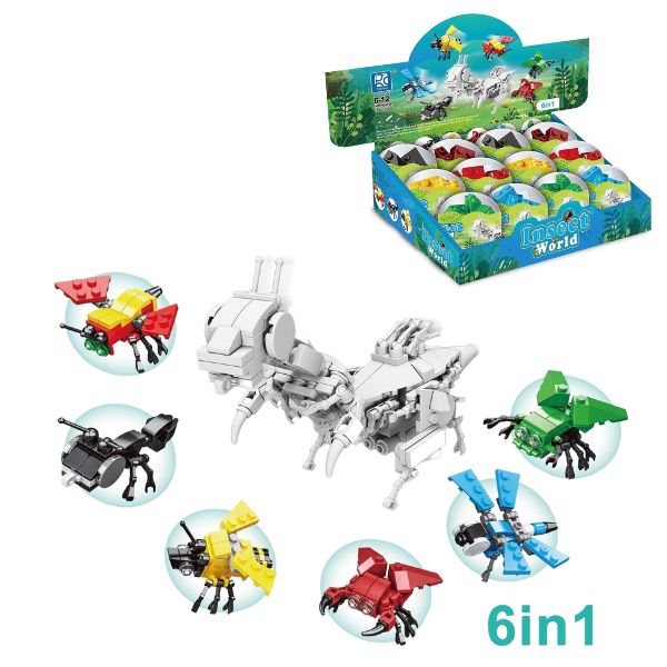 Mini Building Blocks Insects Display 12/pc
