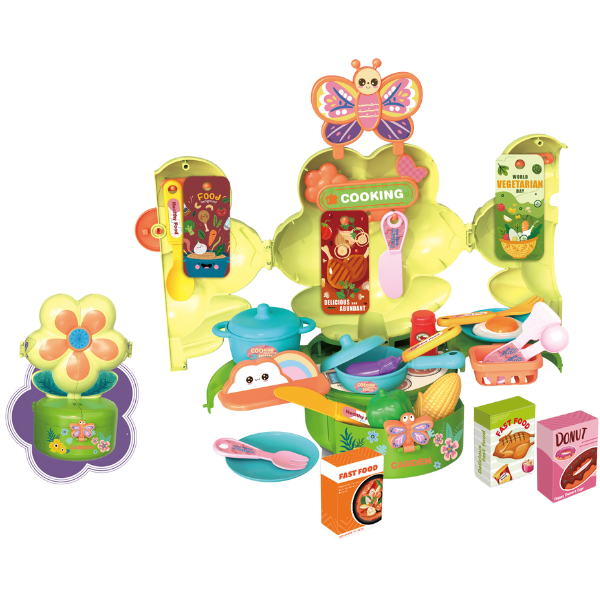 Kitchen Playing House 43pc - DIY Kitchen Cook Set for Imaginative Play - Image 2