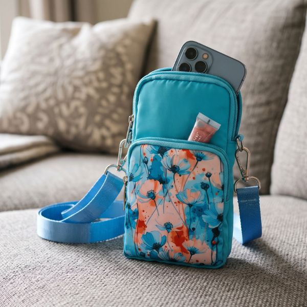 Crossbody Bag - Turquoise Meadow - Image 2
