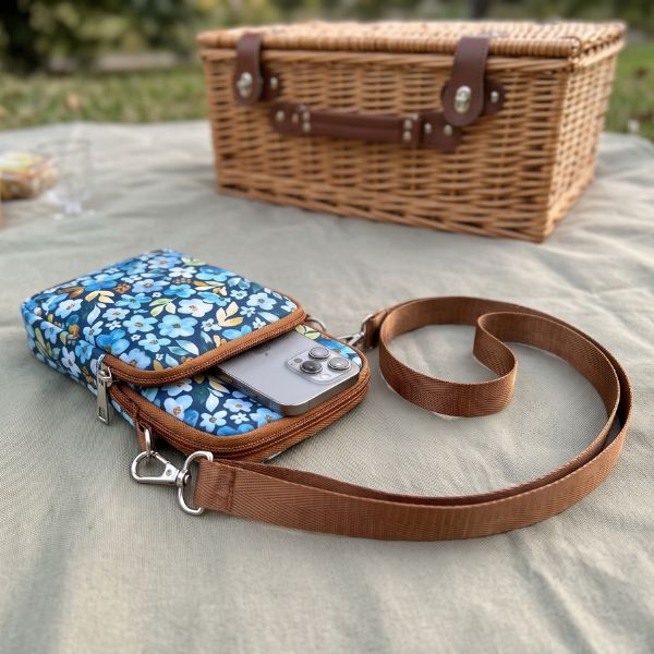 Crossbody Bag - Navy Wildflower - Image 2