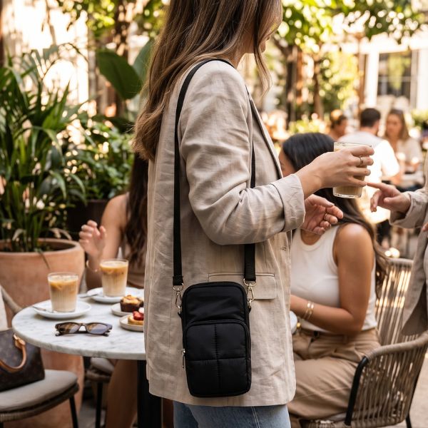 Crossbody Bag - Black Puffer - Image 2