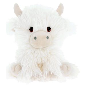 Keeleco 18cm Cream Shaggy Cow