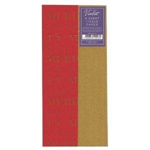 Tissue Paper 4 Sheet – Red and Gold