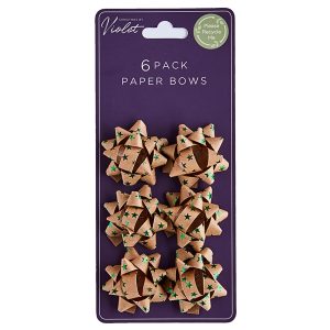 Foil Paper Bows Green – 6 Pack