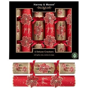 Christmas Crackers Deluxe 6 Poinsettia