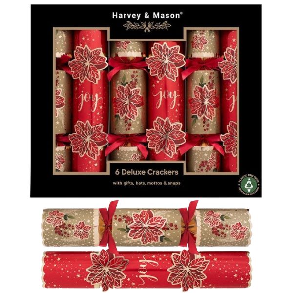Christmas Crackers Deluxe 6 Poinsettia