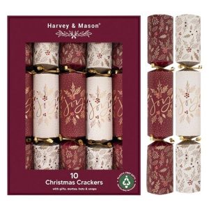 Christmas Crackers 10 Burgundy Joy