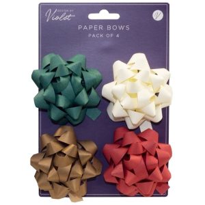 Bows 4 Pack Paper Assorted