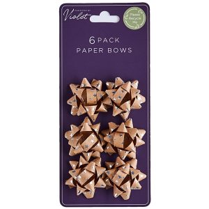 Foil Paper Bows Silver – 6 Pack